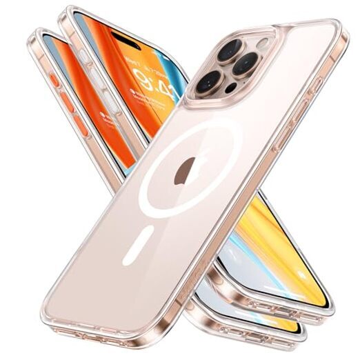 Stronger Magnetic & Shockproof for iPhone 16 Pro Case Military Grade Clear