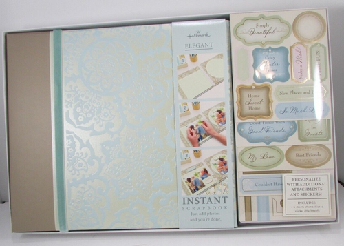 NEW Vintage Hallmark ELEGANT Album SBK4069 Blue & Green 8x8 Kit Just Add Photos - Picture 4 of 12