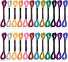 24 Skeins Metallic Embroidery Thread, Multicolor Embroidery Floss Friendship Bra