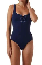 MELISSA ODABASH ONE-PIECE SWIMSUIT NAVY SIZE 4 $255