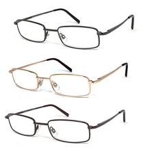 Premium Quality Metal Frame Retro Square Frame Spring Hinge Reading Glasses RE88