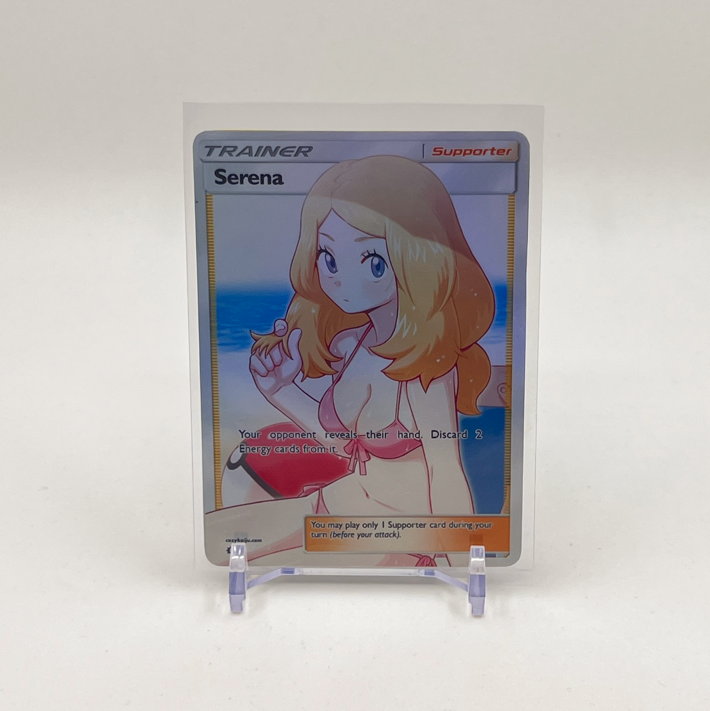 Serena Full Art Goddess Story Pokemon Waifu Trading Card Holofoil