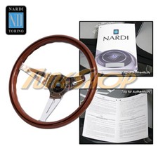 Italy Nardi Rally Deep Corn 350mm Steering Wheel Mahogany Wood Polish Spoke