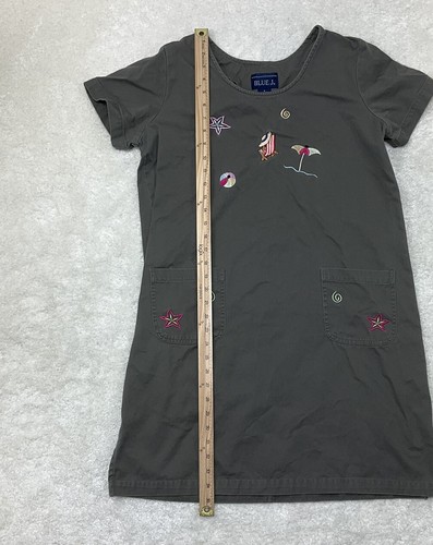 Blue J. Womens Size S Embroidered Beach Print Short Sleeve Canvas T-Shirt Dress - Picture 5 of 9