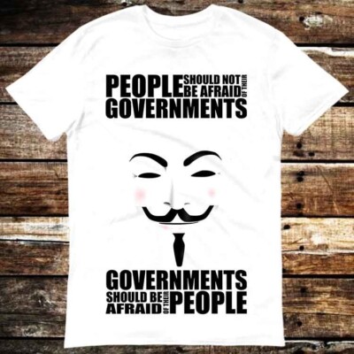V For Vendetta Anonymous Mask Government T-Shirt 6380