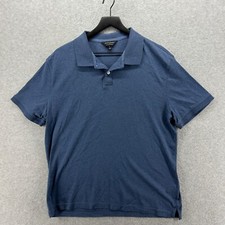 Banana Republic Shirt Mens Large Blue Short Sleeve Polo Luxe Touch Performance