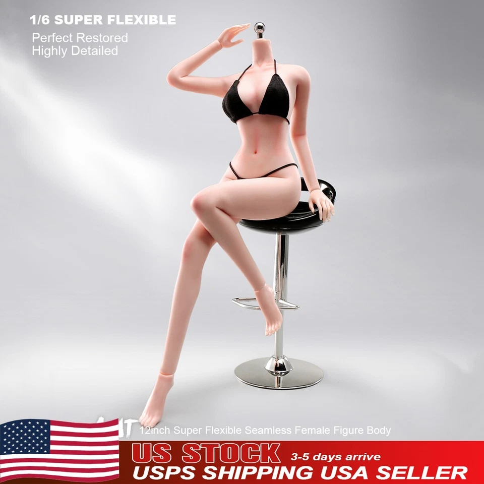 ANT 1:6 Flexible Medium Breast 12 inch Female Seamless Action Figure Body Dolls - Image 4 of 4