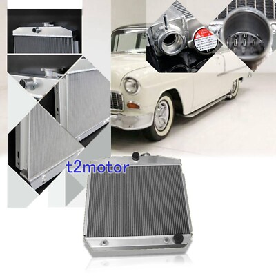 3 Rows Radiator 5057 For 1955 56 57 Chevy Bel Air 150 210 Nomad Cars V8 Engine