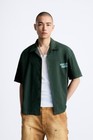 Camisa de popelina estampada Zara para hombre - talla L