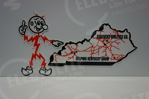 Reddy Kilowatt KENTUCKY UTILITIES ELECTRIC COMPANY Power ELECTRICIAN GIFT SIGN