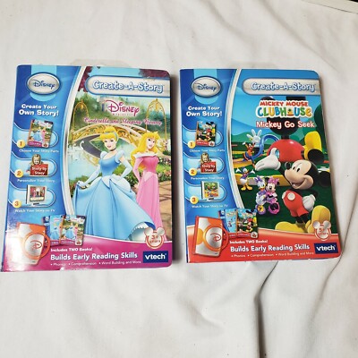 Vtech Create-A-Story Lot Disney Mickey Mouse Clubhouse plus Cinderella 