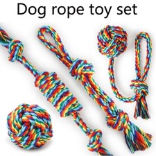 4 Pack Braided Rope Durable Dog Toys for Small Medium Large Dogs Interactive