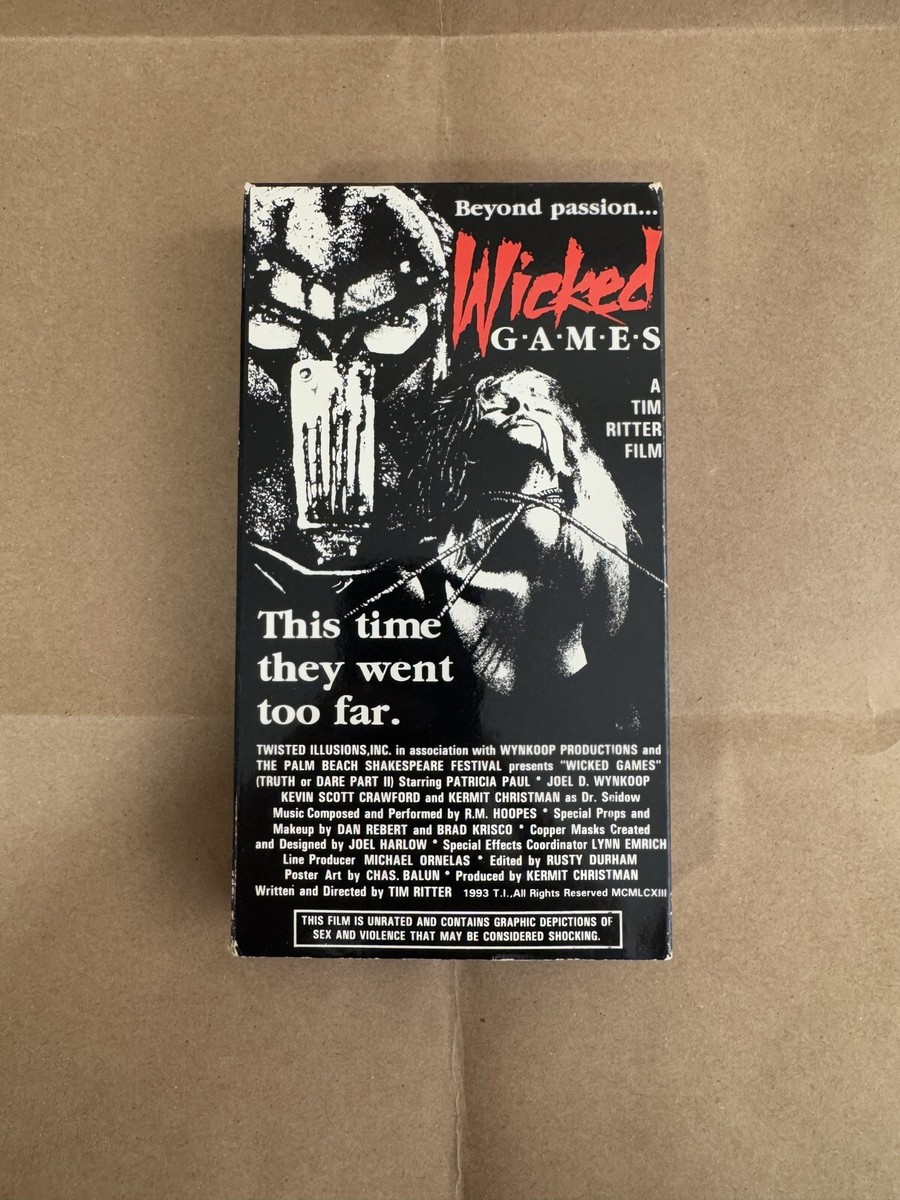 Wicked Games (VHS, 1994) Twisted Illusions Inc SOV Tim Ritter Rare