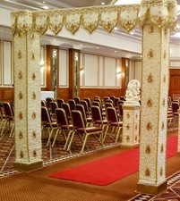 Mandap Menhdi Wedding Pillars, 1 Pair of Tall Columns With Decorative Covers