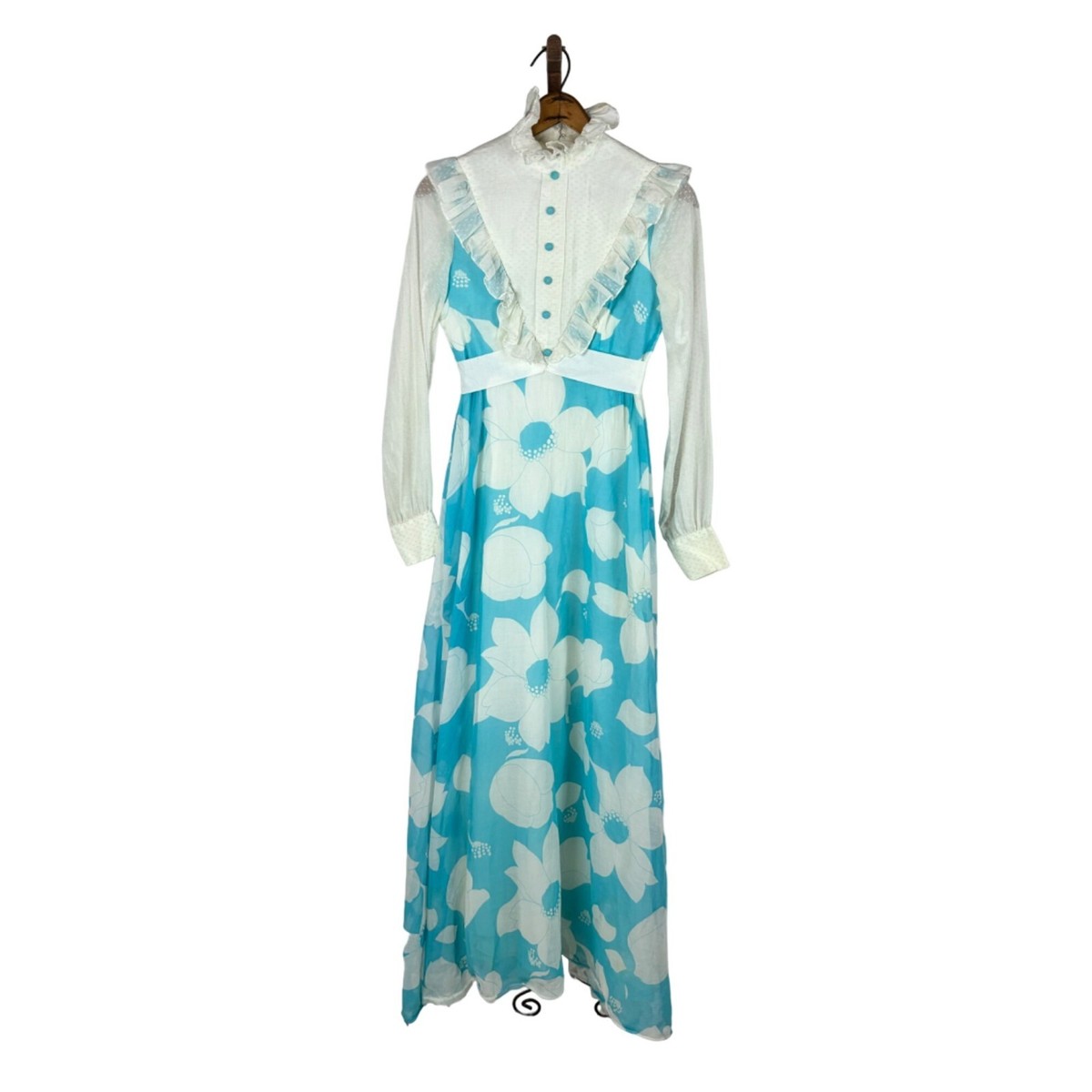 chinese dress ladies Vintage 1970s Orange Floral Maxi Dress main image 0