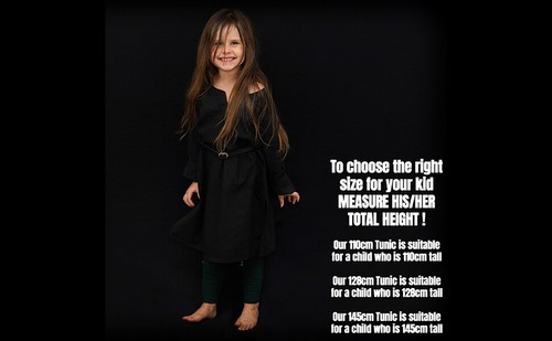 Medieval Kids Tunic Renaissance Costume Knight Cosplay Viking LARP Black Shirt - 第 9/13 張圖片