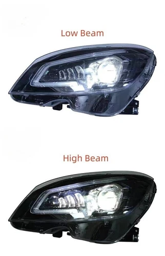 LED Headlight For 2007-2010 Mercedes Benz W204 C-Class C300 C350 Left+Right Lamp - Picture 8 of 12
