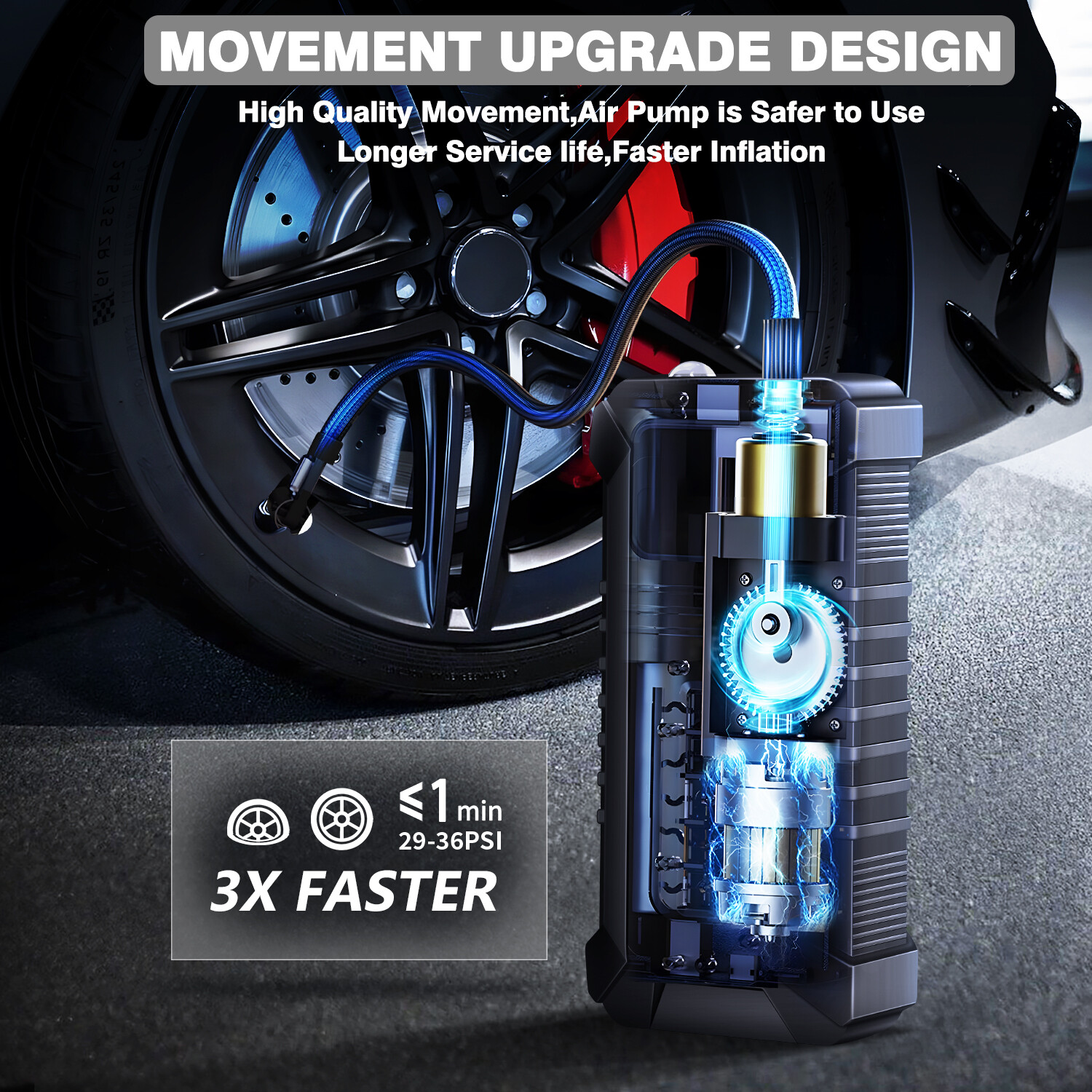 Tire Inflator Portable Air Compressor,Tire Inflators Portable Cordless Air Pump