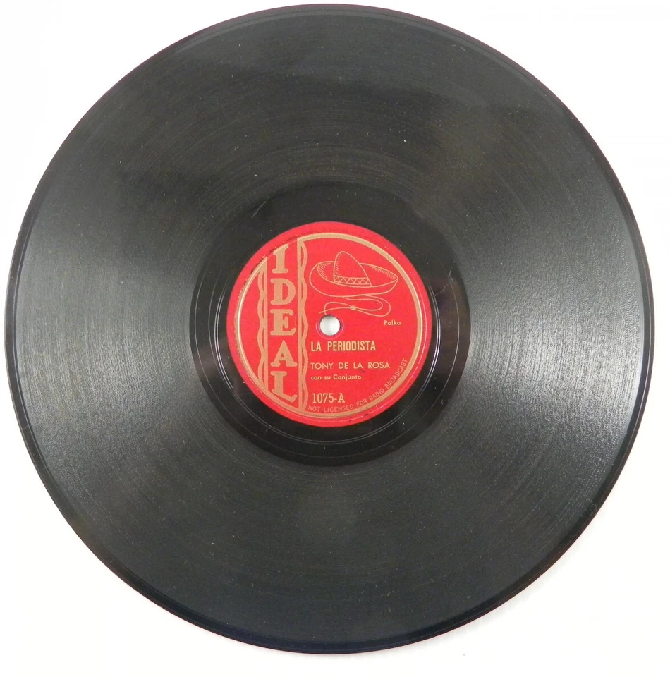 Tony De La Rosa – La Periodista / Nunca Fue Mia ~ Ideal 1075 78 RPM Latin - Image 2 of 4