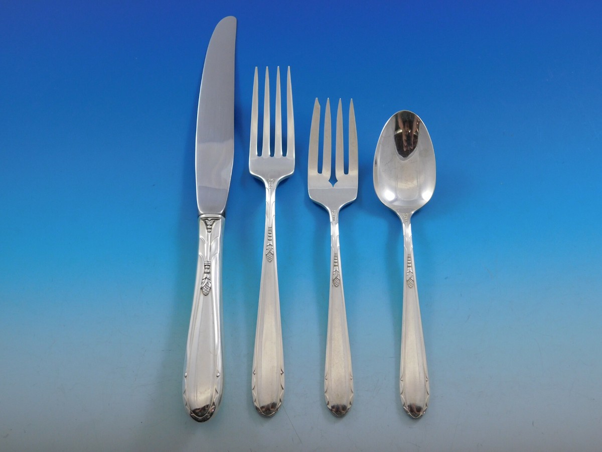 Heiress by ONEIDA ティーポットセット Heiress by Oneida Sterling Silver Flatware Set for 12 Service 51