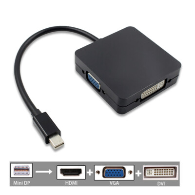 Mini Displayport Auf HDMI VGA DVI Adapter, BENFEI 3 in 1 Mini DP (Thunderbolt)