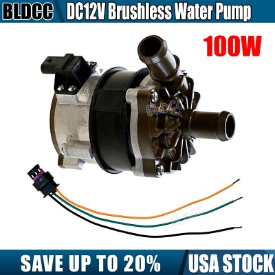 Brushless Automotive Water Pump 12V 100W Large-flow Car Cooling Circulation Pump