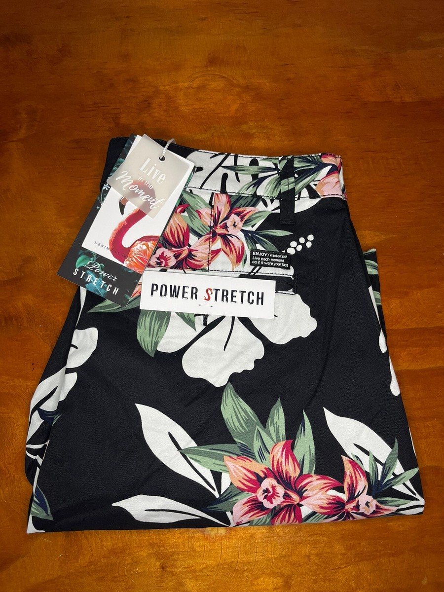 Denim & Flower Ricky Singh Men's Power Stretch Floral Shorts Size