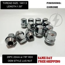 20pc Chrome 14x1.5 Fits 2011 & Newer Dodge Durango OEM Factory Style Lug Nut
