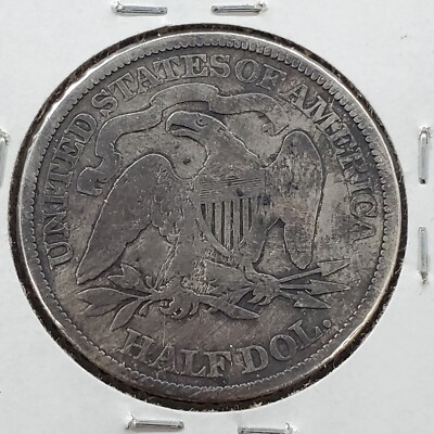 1874 P Seated Liberty Half Dollar 50c Silver Coin Circ w/Arrows VG