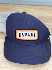 Hurley Hat Mens Blue Snapback Baseball Cap Yupoong Classics Skate Streetwear