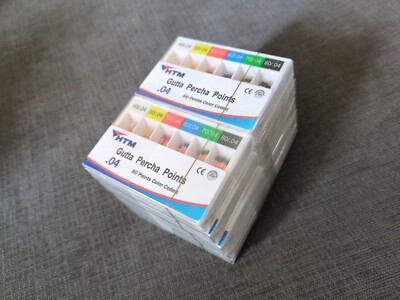 10 Pack HTM Gutta Percha Points .04 Variety Color Coded #45/80 Assorted 60 Point