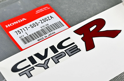 Honda Genuine OEM 75717-S03-Z00ZA Civic Type-R Back Door Decal