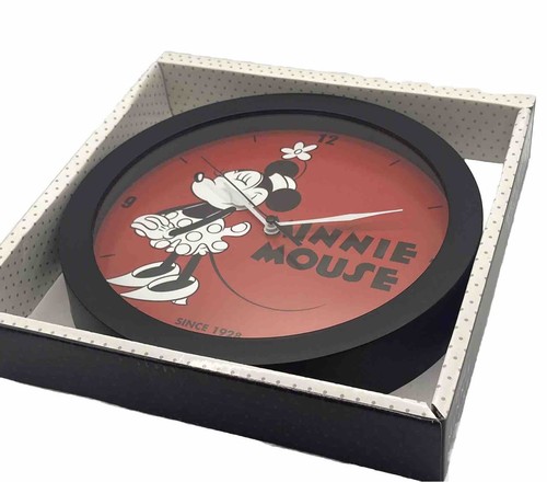 Disney Minnie Mouse 9" Wanduhr - rot & schwarz, Büro Wohnkultur, schneller Versand. - Bild 4 von 4
