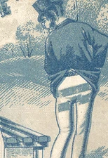 ELMIRA, NY TRADE CARD, F O PIERCE PREPARED HOUSE PAINTS, MAN SAT IN PAINT TTC615