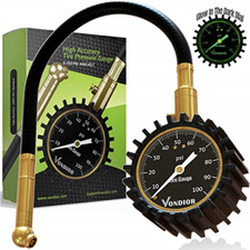 Tire Gauge - 0-100 Psi Heavy Duty Tire Pressure Gauge. Certified Ansi Accurate 2