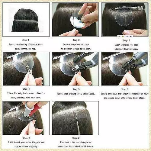 Удлинители человеческих волос 200 U Nail Pre Tip Fusion Deep Wave Curly Remy темно-коричневые - Изображение 3 из 3