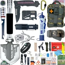 Best Gifts For Brother - Camping Hiking Emergency Tactical Survival Gear Kit USA