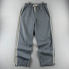 Vintage OP Ocean Pacific Pants Mens Large Gray Cotton Surf Track Pants Baggy Y2K