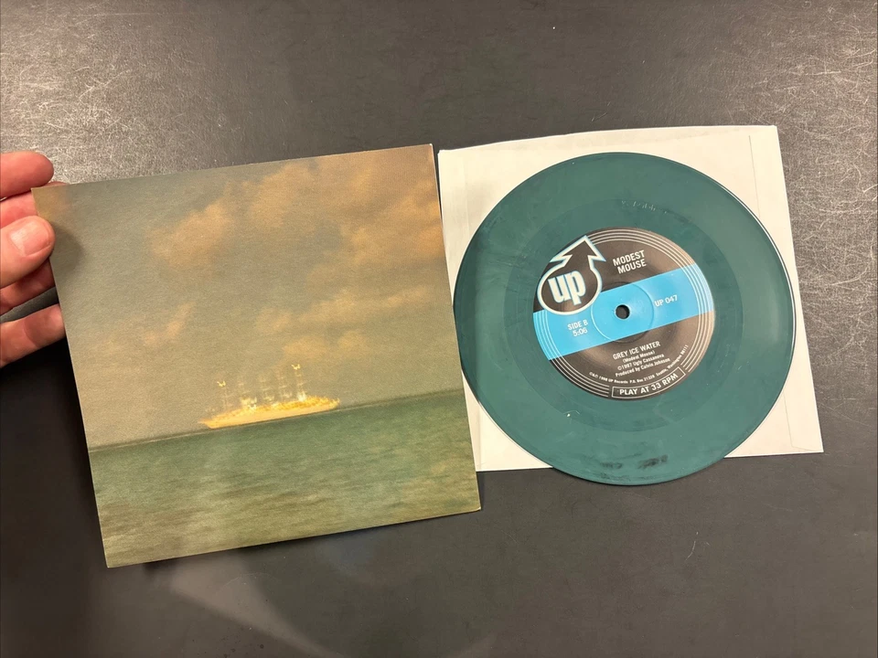 MODEST MOUSE Other's Peoples Lives Vinyl 7" 33 RPM NM Sea Foam Green Marbled - Image 2 of 4