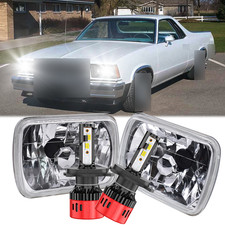 Fit Chevy Malibu 78-81 El Camino Pair 5X7" 7x6"Led Headlights Hi-Lo Beam DOT