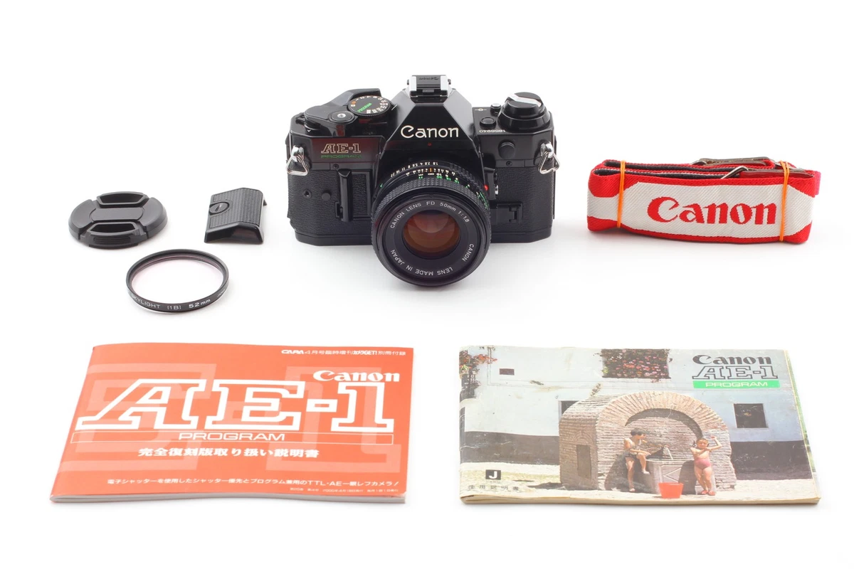 【N COMO NUEVA+++】 Cámara fotográfica Canon AE-1 Program 35 mm nueva lente FD 50 mm f1,8 de JAPÓN