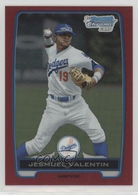 2012 Bowman Draft Chrome Picks Red Refractor 2/5 Jesmuel Valentin #BDPP11 4h4