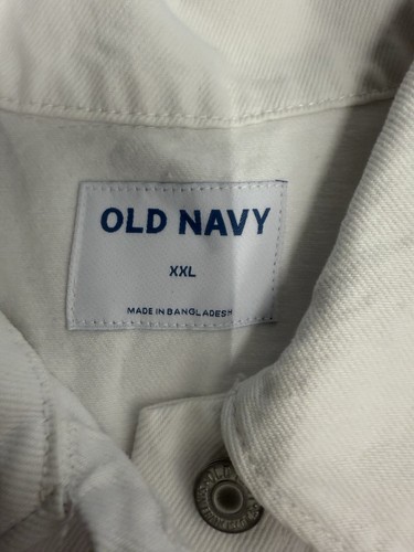 Old Navy Women's Long Sleeve Classic Jean Jacket White Lilies Large NWT - Picture 4 of 9