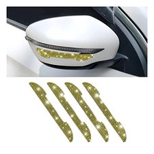 4PCS Bling Car Rear View Mirror Anti-Scratch Stickers Protector, Yellow