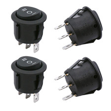 TWTADE / 4Pcs Momentary Boat Rocker Switch 3 Pin 3 Position On -Off- On SPDT Mi