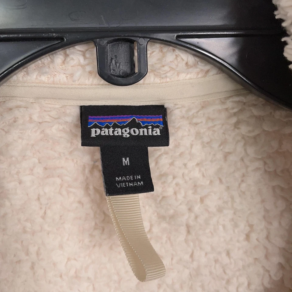 Pullover polar Patagonia para mujer mediano crema suave Sherpa cuarto cremallera chaqueta Foto 4 de 4