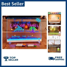 Lumiboard LED Drawing Board, 13.8'' X 10'' LED Note Board with Colors, 5 Modes &