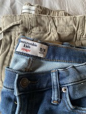 Lot Of 2 Abercrombie Boys Size 15-16 Used Straight Leg Jeans And Pants.