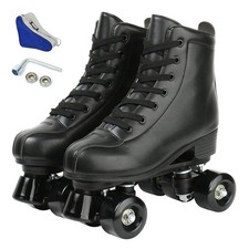 Silvertree Womens Roller Skates Pu Leather High-Top Roller Skates Four-Wheel