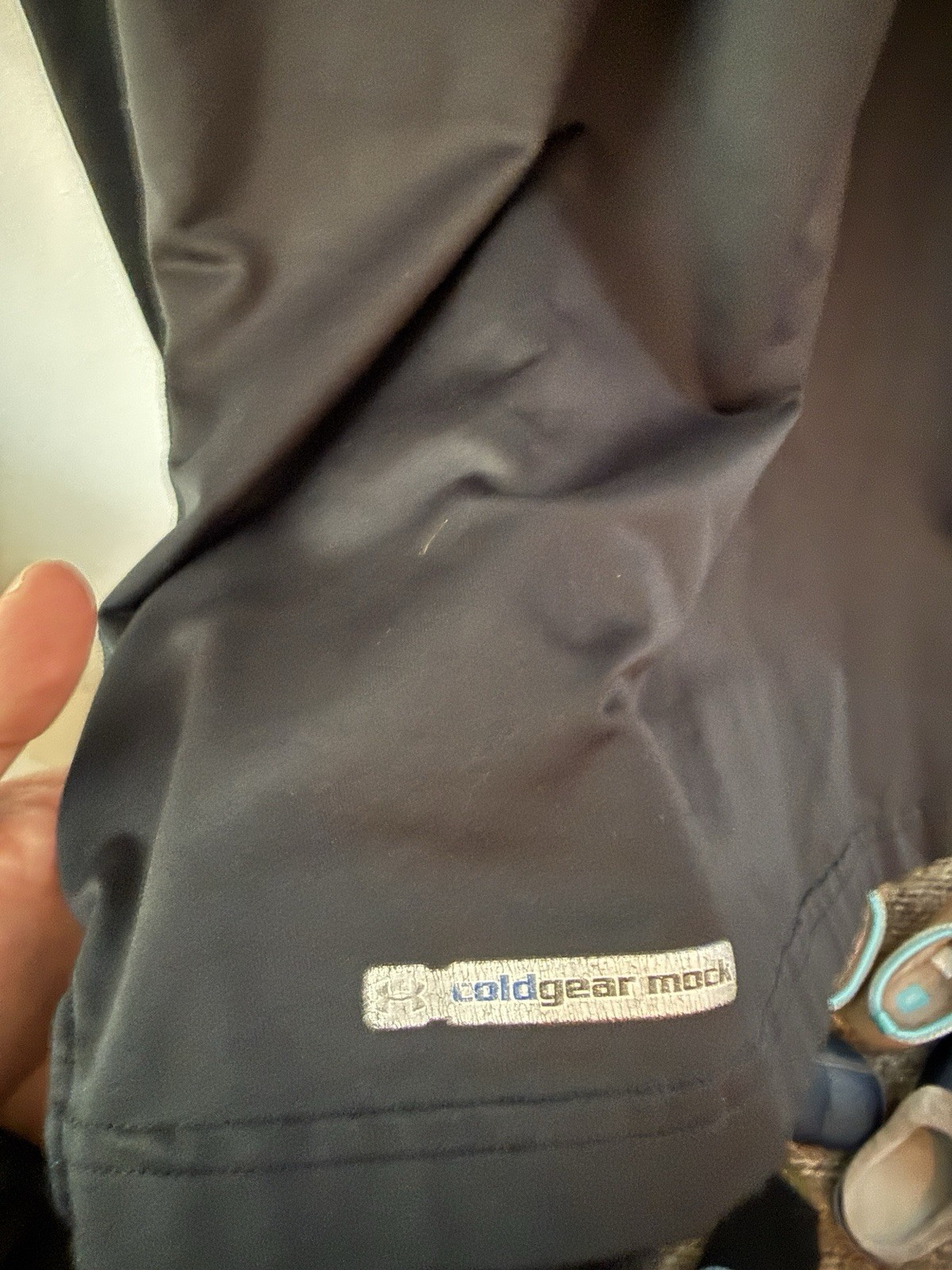 Under Armour ColdGear Fitted Mock Neck Long Sleeve Shirt Men XL Black thumbnail 4